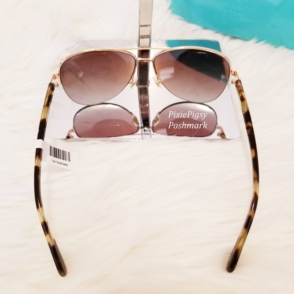 kate spade Accessories Kate Spade Bethann Aviator Gold Sunglasses